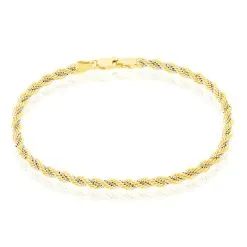 Histoire D'Or Bracelet Corde Et Venitienne Or Bicolore