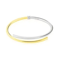 Histoire D'Or Bracelet Jonc Loise 2 Fils Carres Or Bicolore