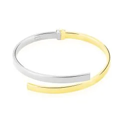 Histoire D'Or Bracelet Jonc Loise 2 Fils Carres Or Bicolore