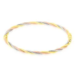 Histoire D'Or Bracelet Jonc Anaisaae Torsade Or Tricolore