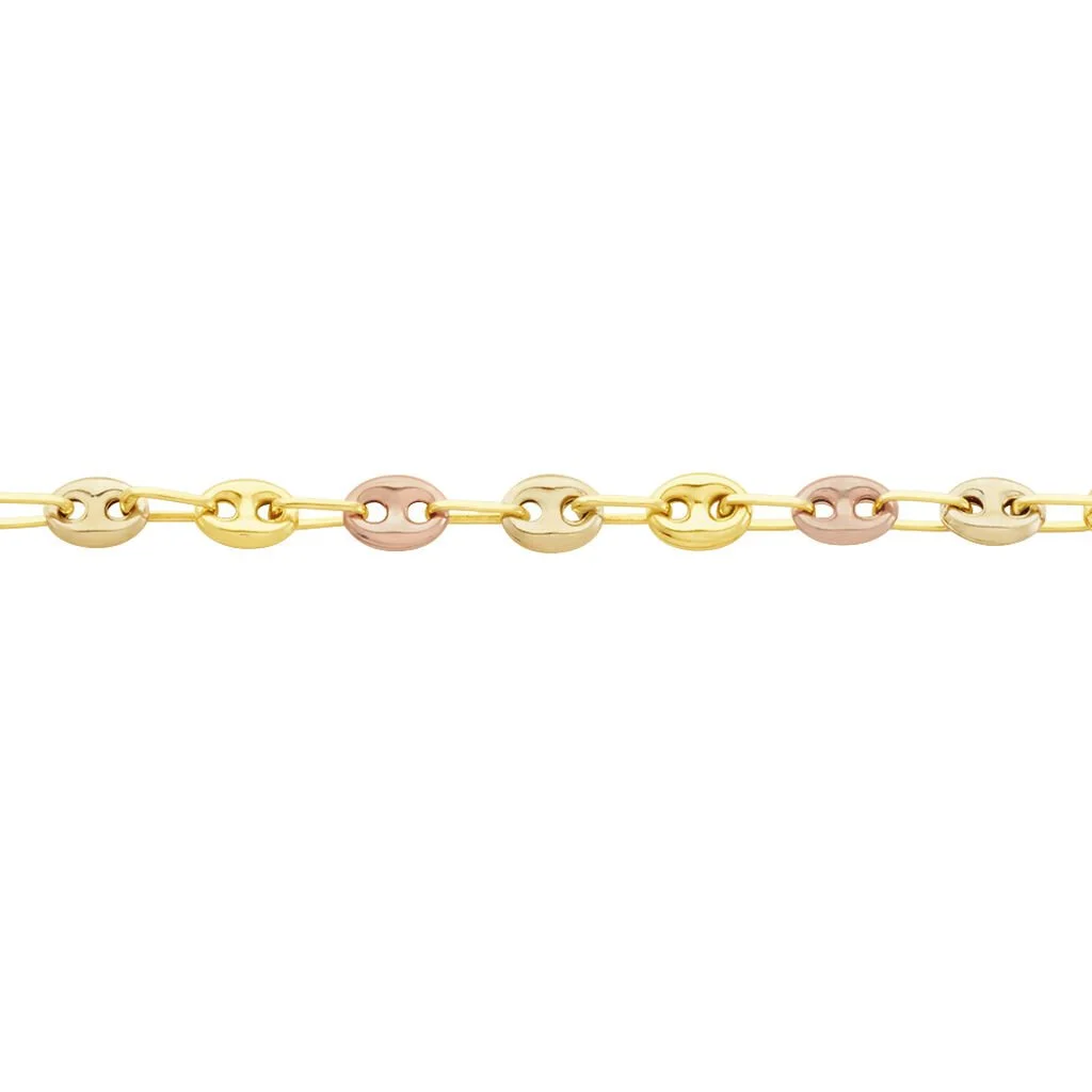 Histoire D'Or Bracelet Dami Maille Grain De Café Or Tricolore – Image 2