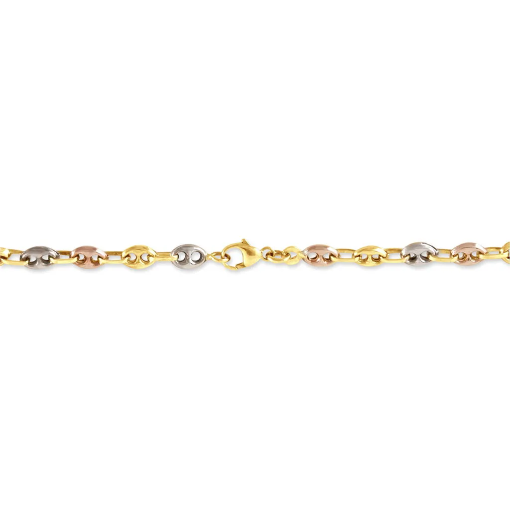 Histoire D'Or Bracelet Dami Maille Grain De Café Or Tricolore – Image 3