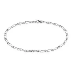 Histoire D'Or Bracelet Ophelio Maille Alternee 1/1 Or Blanc