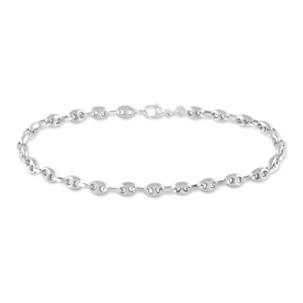 Histoire D'Or Bracelet Dami Maille Grain De Cafe Or Blanc