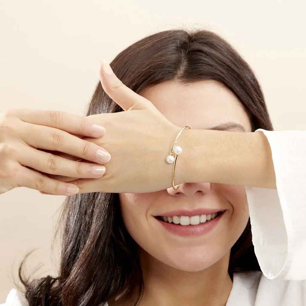 Histoire D'Or Bracelet Jonc Sammy Or Jaune Perle De Culture – Image 3