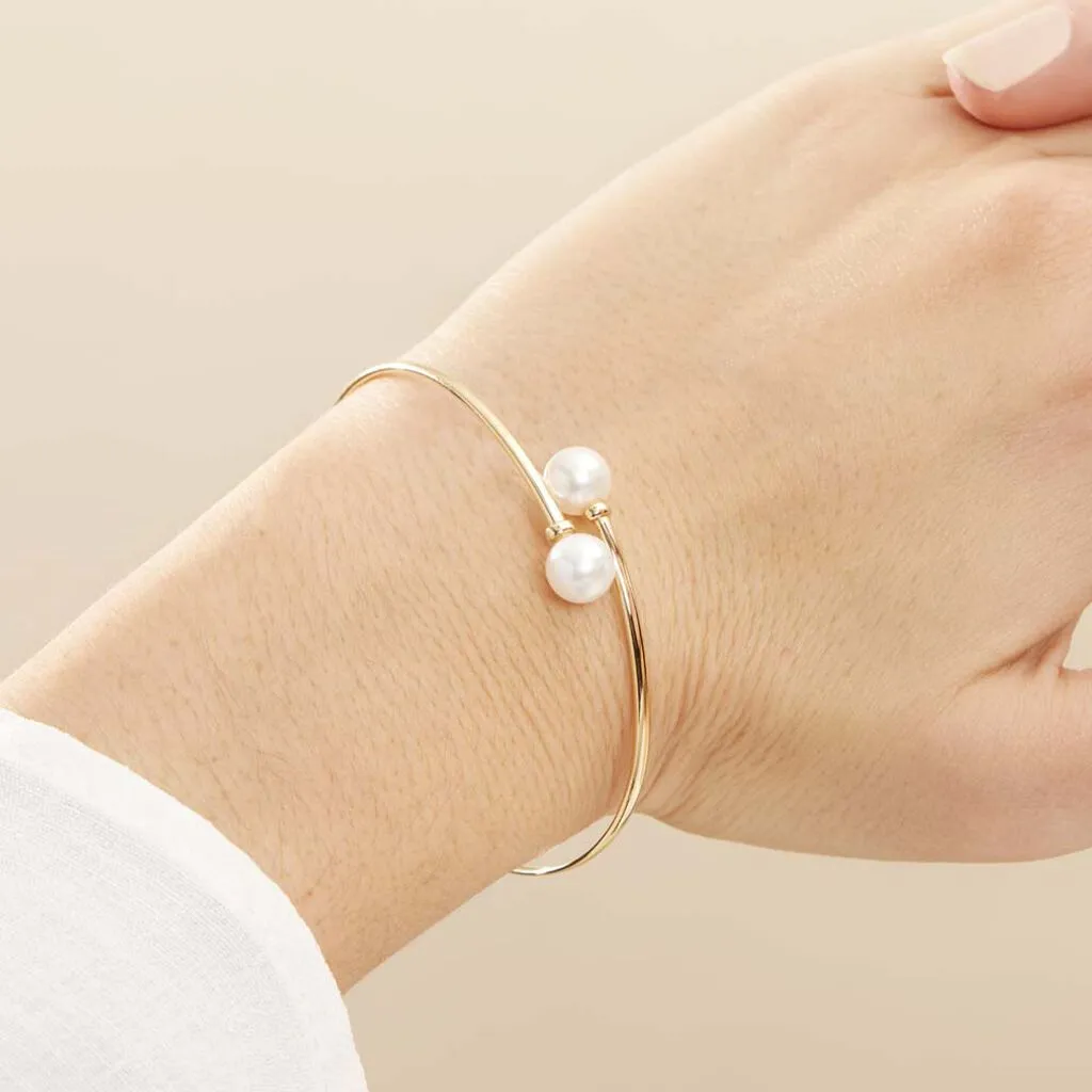 Histoire D'Or Bracelet Jonc Sammy Or Jaune Perle De Culture – Image 4