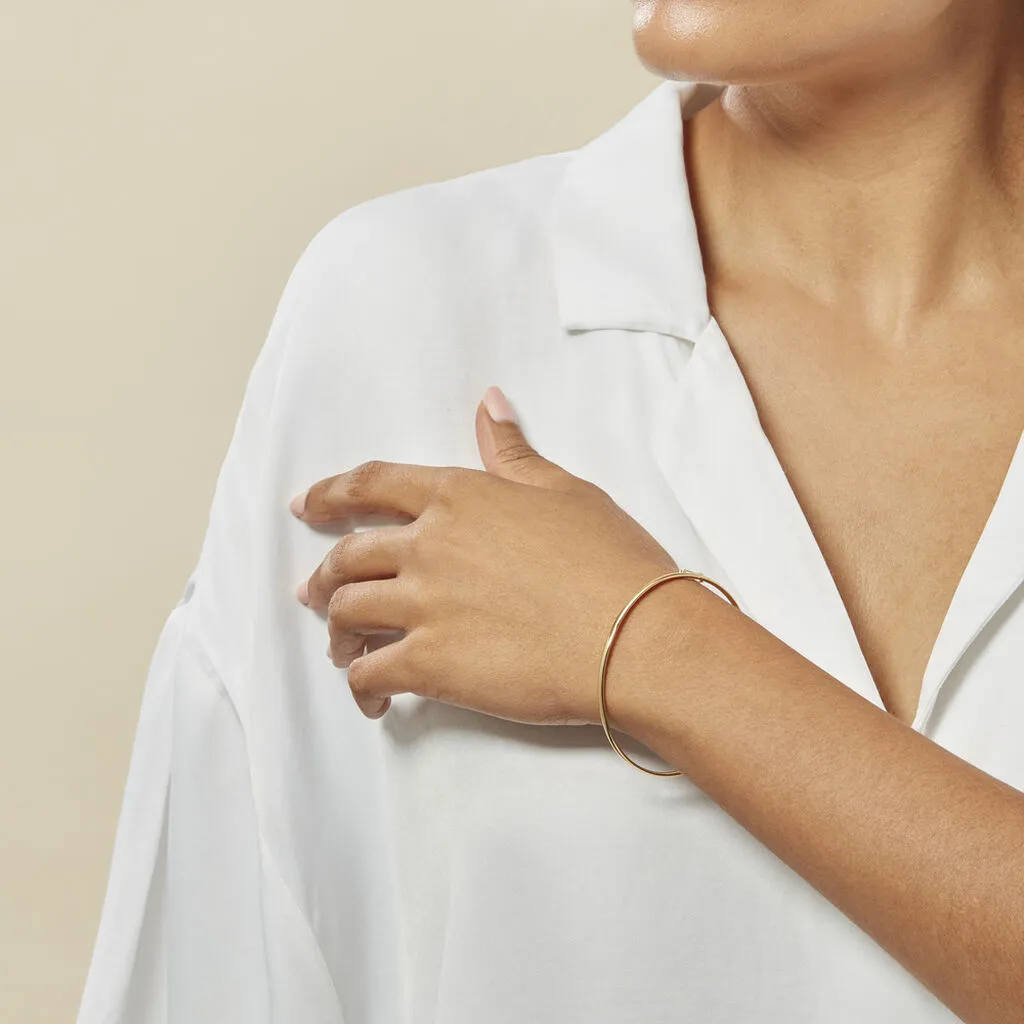 Histoire D'Or Bracelet Jonc Cynthia Fil Flexible Or Jaune – Image 3