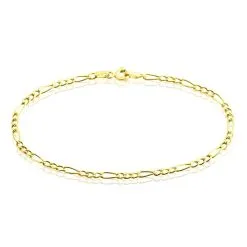 Histoire D'Or Bracelet Cameo Maille Alternee 1/3 Or Jaune