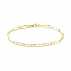 Histoire D'Or Bracelet Cameo Maille Alternee 1/3 Or Jaune