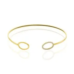 Histoire D'Or Bracelet Jonc Seth Or Jaune Oxyde De Zirconium