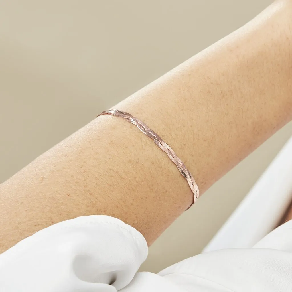 Histoire D'Or Bracelet Anaisaae Tresse Or Rose – Image 5