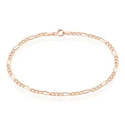 Histoire D'Or Bracelet Cameo Maille Alternee 1/3 Or Rose