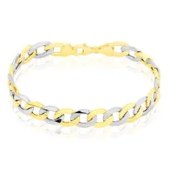 Histoire D'Or Bracelet Iris Maille Gourmette Or Bicolore