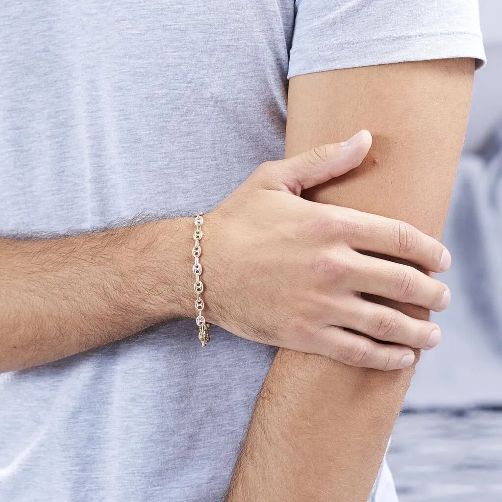 Histoire D'Or Bracelet Dami Maille Grain De Cafe Or Tricolore – Image 4