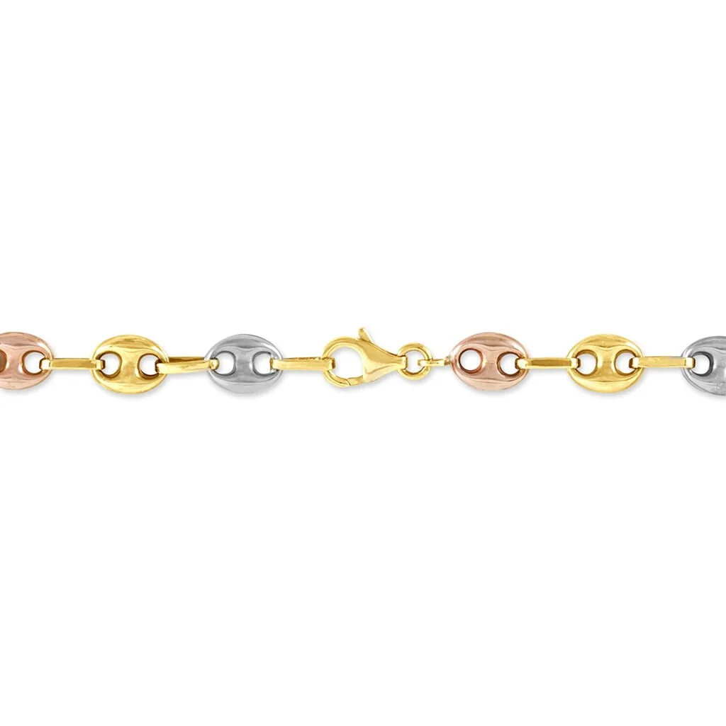 Histoire D'Or Bracelet Dami Maille Grain De Cafe Or Tricolore – Image 3