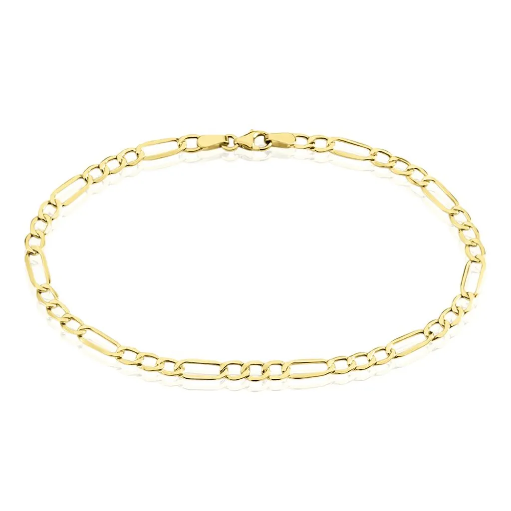 Histoire D'Or Bracelet Cameo Maille Alternée 1/3 Or Jaune