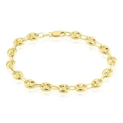 Histoire D'Or Bracelet Maille Dami Maille Grain De Café Or Jaune