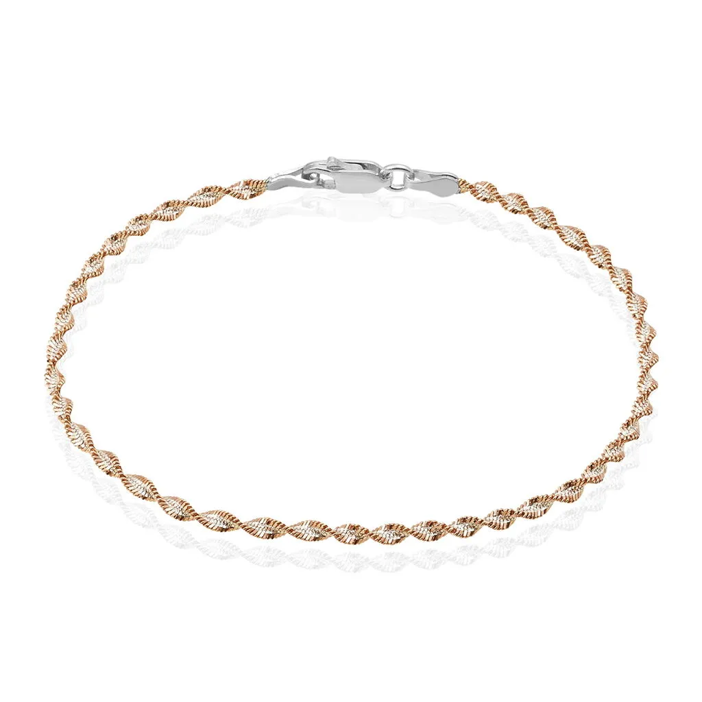 Histoire D'Or Bracelet Abie Torsade Argent Bicolore