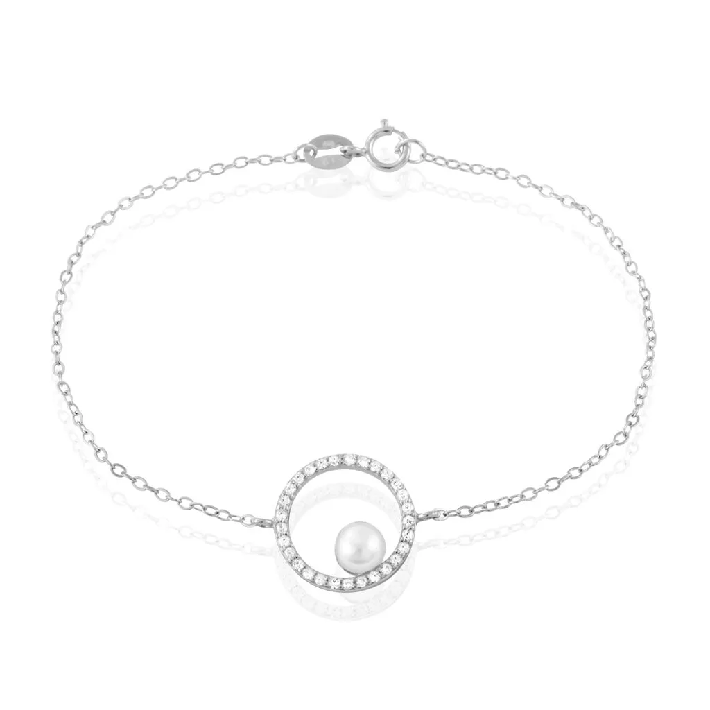 Histoire D'Or Bracelet Marthe Argent Blanc Perle De Culture Et Oxyde De Zirconium