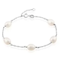 Histoire D'Or Bracelet Perlita Argent Blanc Perle De Culture