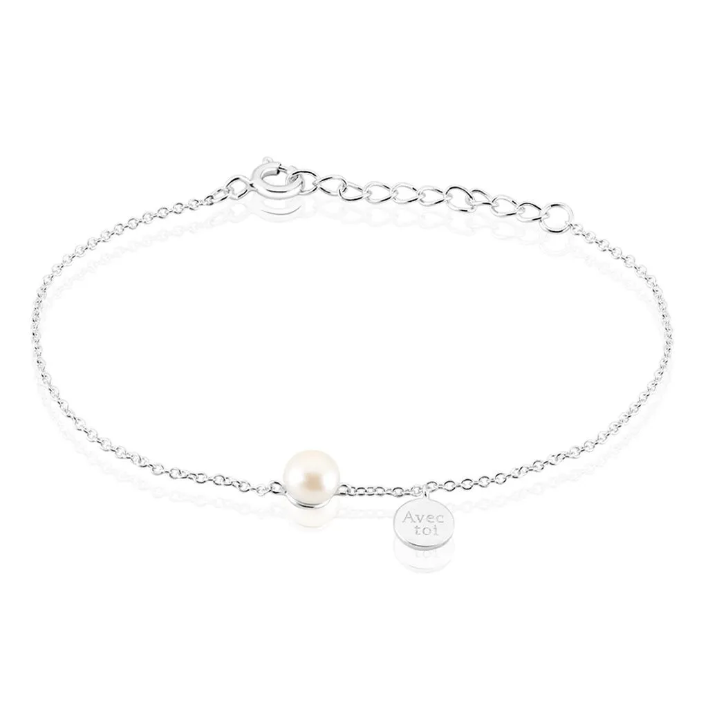 Histoire D'Or Bracelet Florenceau Argent Blanc Perle De Culture