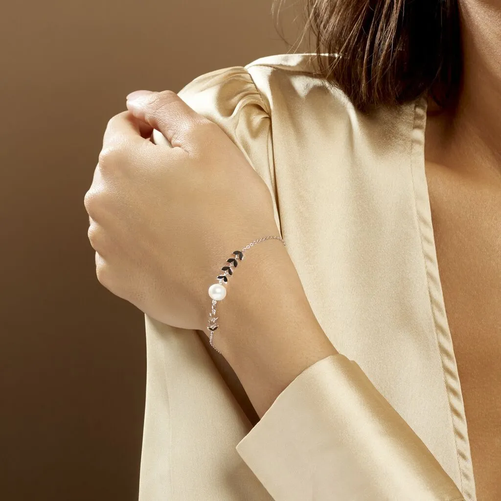 Histoire D'Or Bracelet Giacobbe Argent Blanc Perle De Culture – Image 3