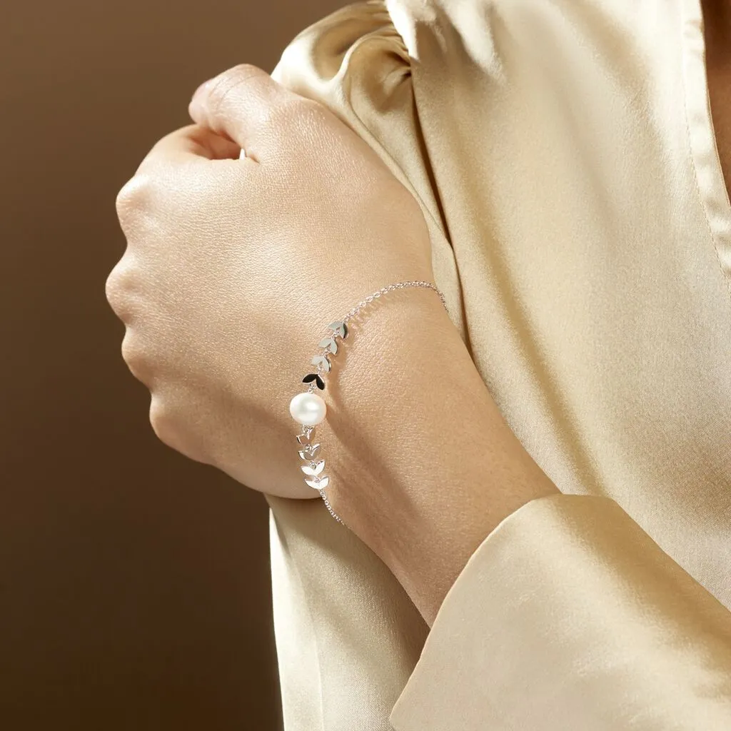 Histoire D'Or Bracelet Giacobbe Argent Blanc Perle De Culture – Image 4