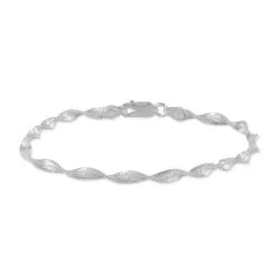 Histoire D'Or Bracelet Ciana Torsade Diamante Argent Blanc