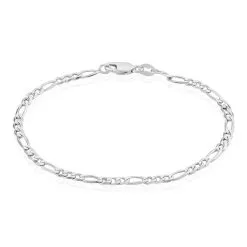 Histoire D'Or Bracelet Cleona Maille Alternee 1/3 Argent Blanc