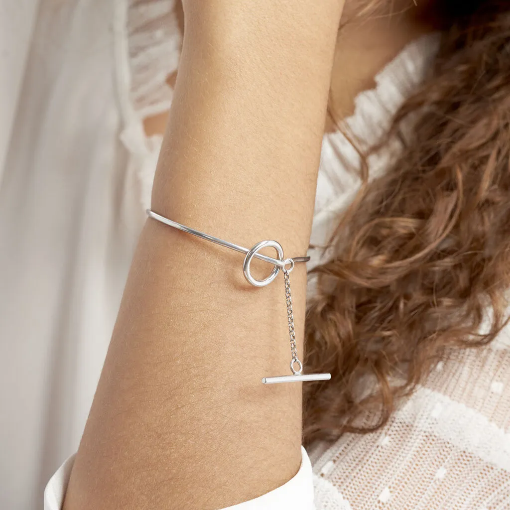 Histoire D'Or Bracelet Jonc Marie-capucine Argent Blanc – Image 5