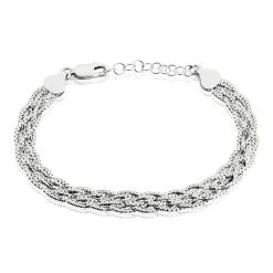Histoire D'Or Argent Blanc Elae Maille Tresse
