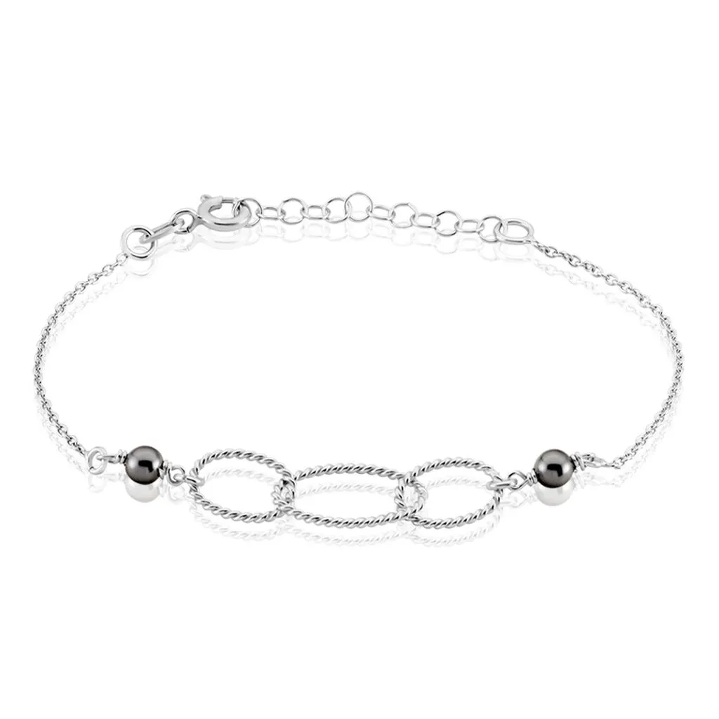 Histoire D'Or Bracelet Oswald Argent Blanc Pierre De Synthese