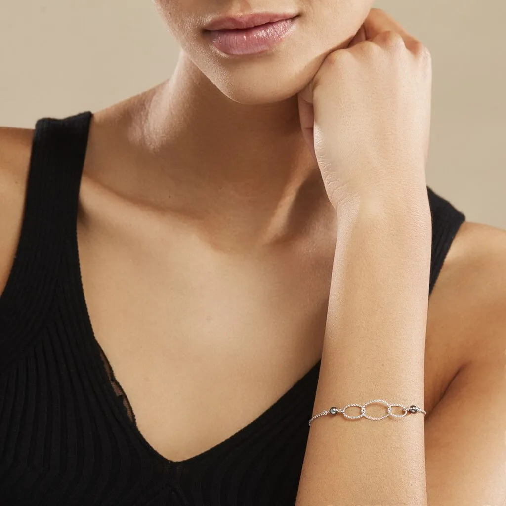 Histoire D'Or Bracelet Oswald Argent Blanc Pierre De Synthese – Image 3