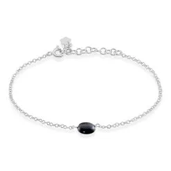 Histoire D'Or Bracelet Evren Argent Blanc Pierre De Synthese