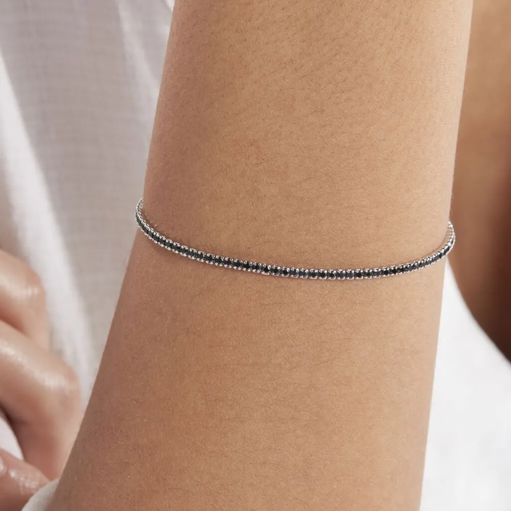 Histoire D'Or Bracelet Lou-anne Argent Blanc Oxyde De Zirconium Noir – Image 4