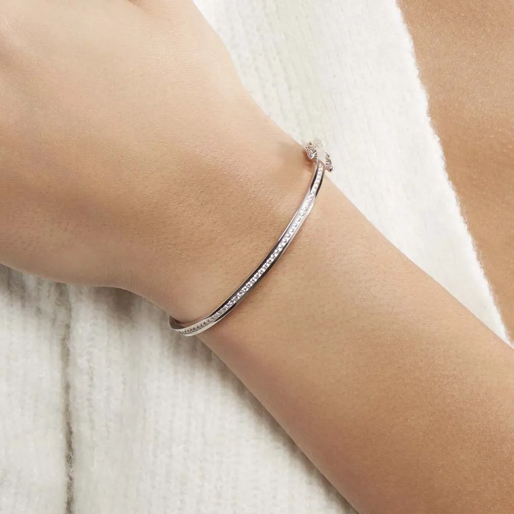 Histoire D'Or Bracelet Jonc Laurianne Argent Blanc Oxyde De Zirconium – Image 4