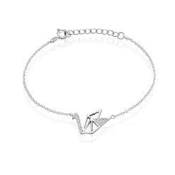 Histoire D'Or Bracelet Origami Argent Blanc Oxyde De Zirconium