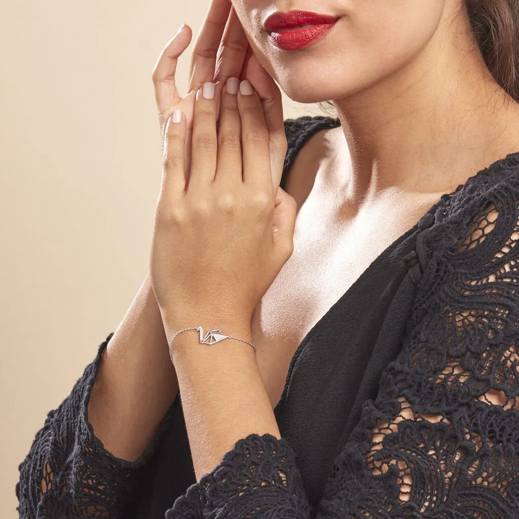 Histoire D'Or Bracelet Origami Argent Blanc Oxyde De Zirconium – Image 3