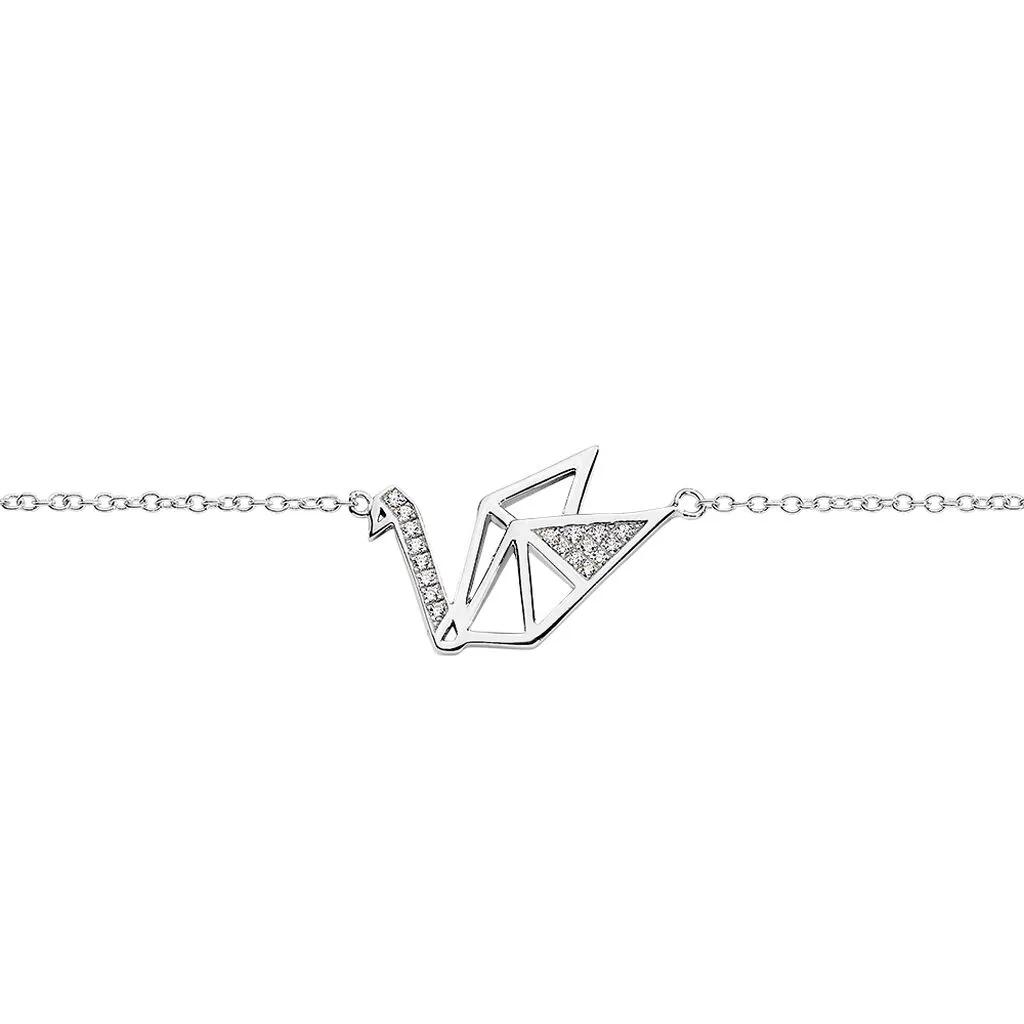 Histoire D'Or Bracelet Origami Argent Blanc Oxyde De Zirconium – Image 2
