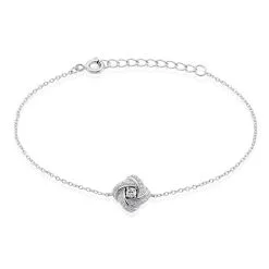 Histoire D'Or Bracelet Anasthase Argent Blanc Oxyde De Zirconium
