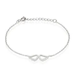 Histoire D'Or Bracelet Ailes Argent Blanc Oxyde De Zirconium