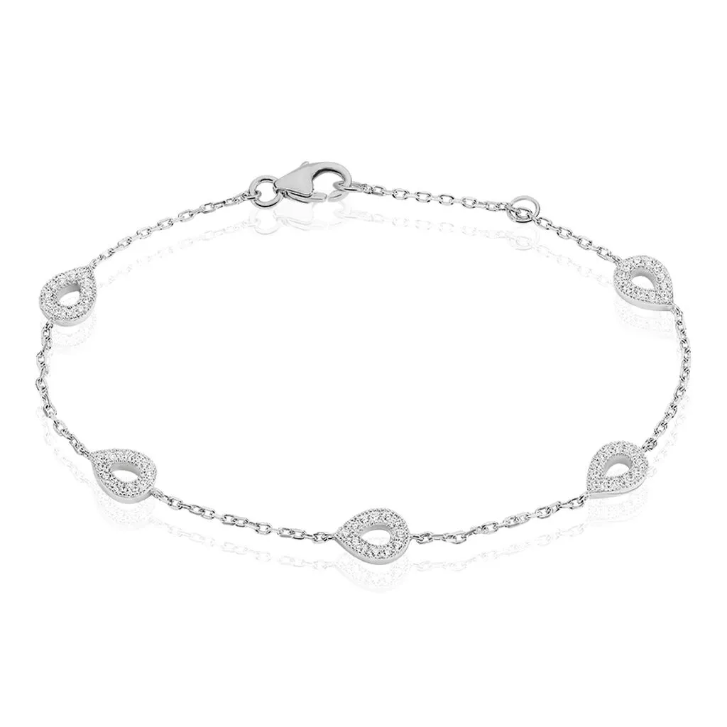 Histoire D'Or Bracelet Ciara Argent Blanc Oxyde De Zirconium