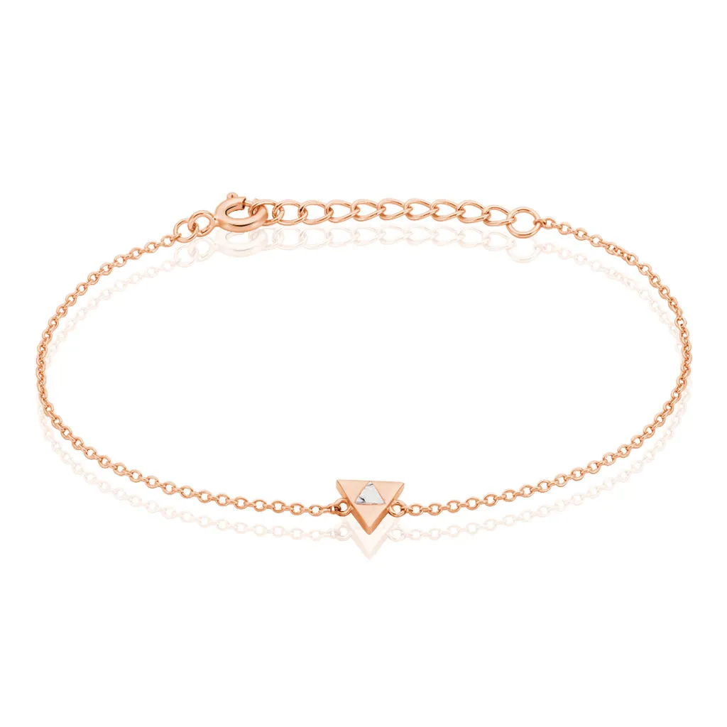 Histoire D'Or Bracelet Tallulah Argent Rose Pierre De Synthese