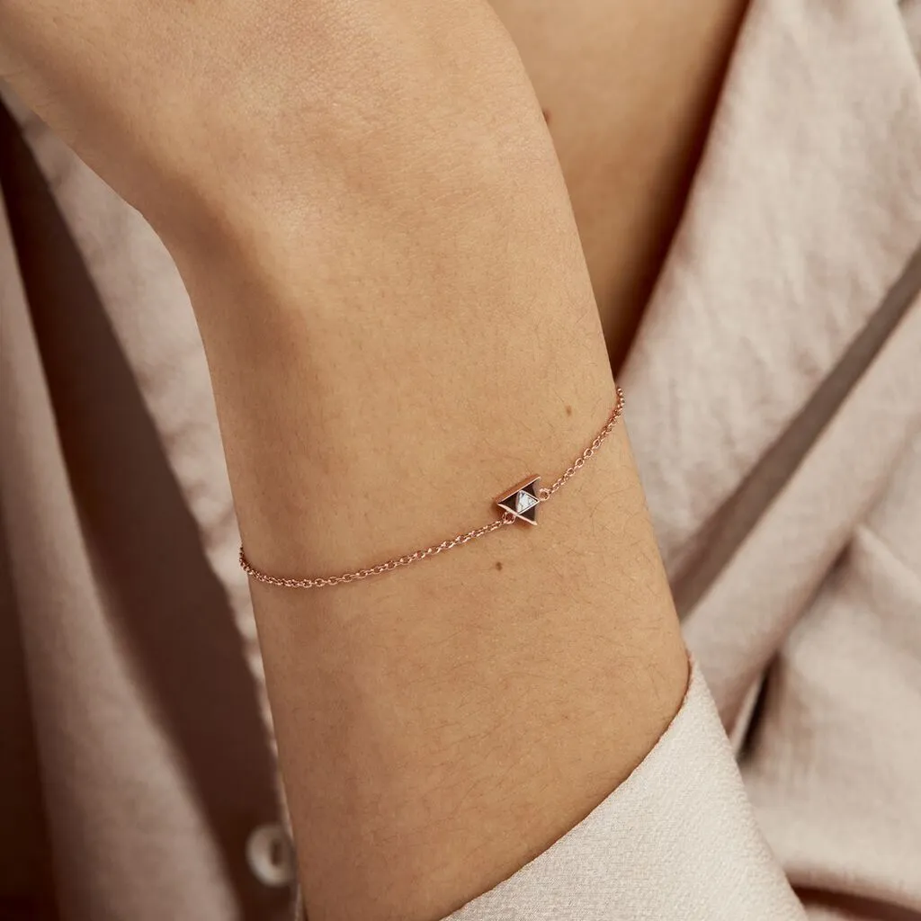 Histoire D'Or Bracelet Tallulah Argent Rose Pierre De Synthese – Image 4