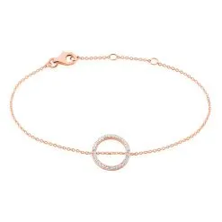 Histoire D'Or Bracelet Alysone Argent Rose Oxyde De Zirconium