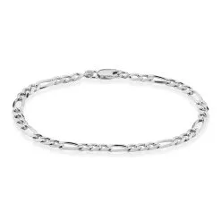 Histoire D'Or Bracelet Vivian Maille Alternee 1/3 Argent Blanc