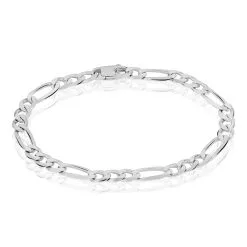 Histoire D'Or Bracelet Vivian Maille Alternee 1/3 Argent Blanc