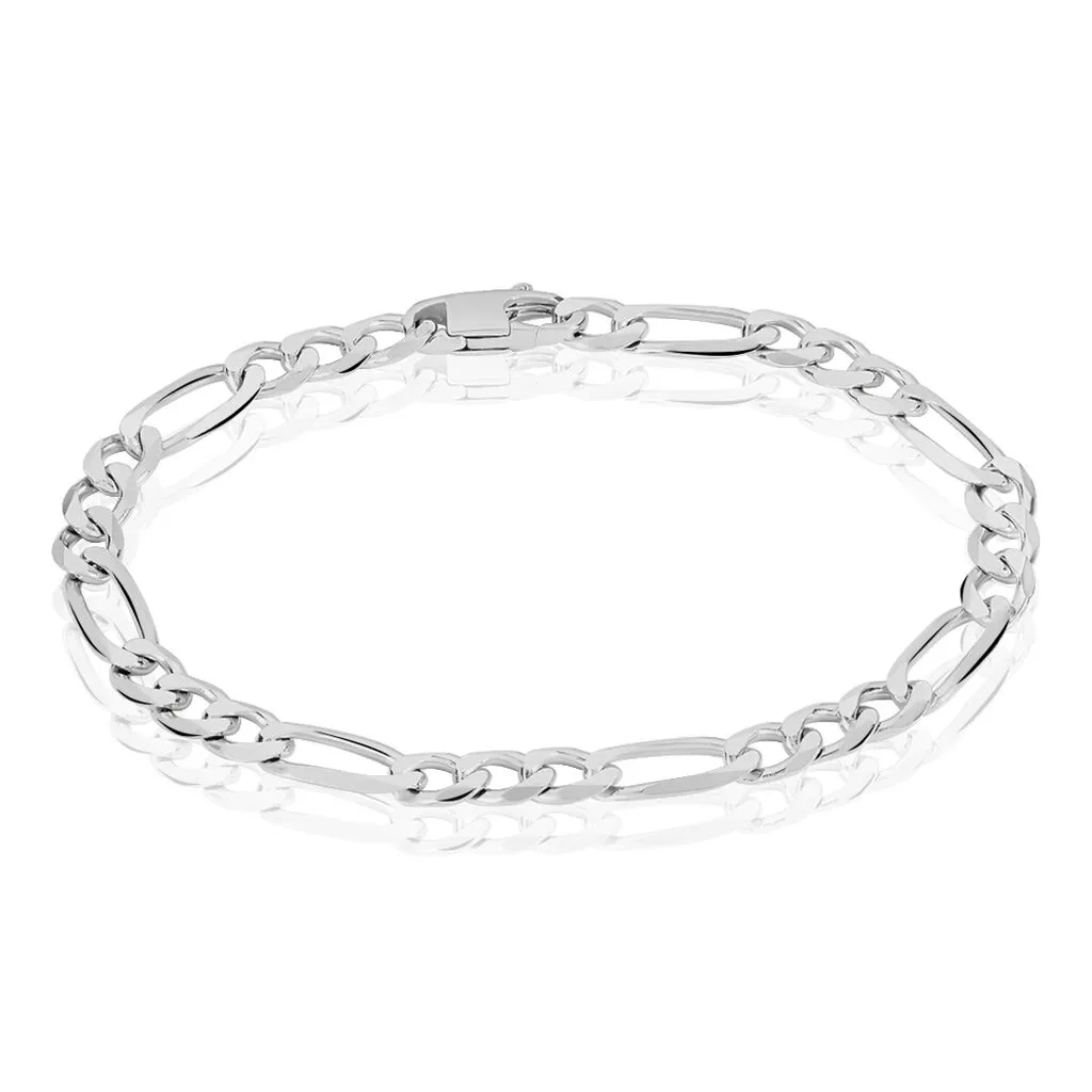 Histoire D'Or Bracelet Vivian Maille Alternee 1/3 Argent Blanc