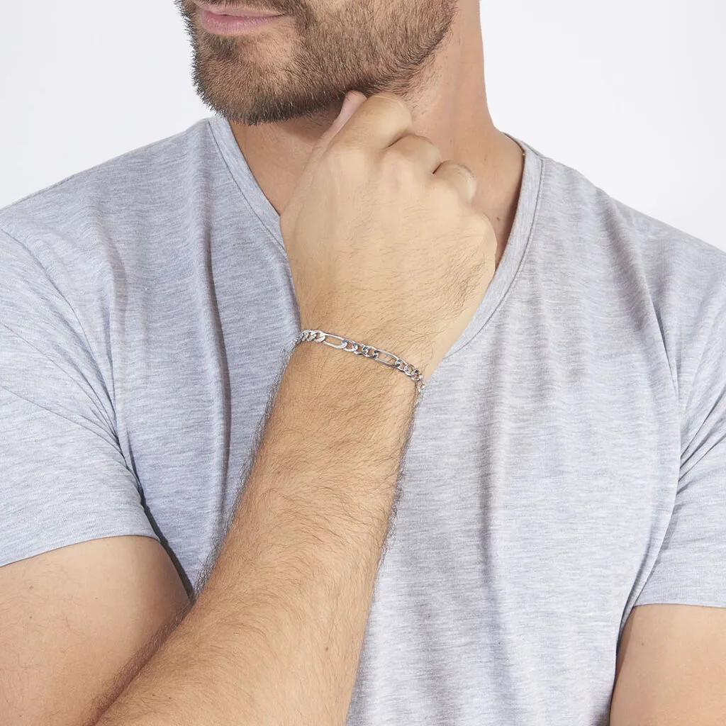 Histoire D'Or Bracelet Vivian Maille Alternee 1/3 Argent Blanc – Image 5