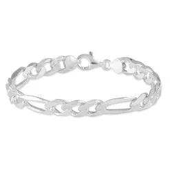 Histoire D'Or Bracelet Vivian Maille Alternee 1/3 Argent Blanc
